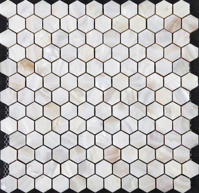 Mother of Pearl Shell Tile Backsplash Hexagon Fresh Water Seashell Mosaic Bathroom Wall Sticker