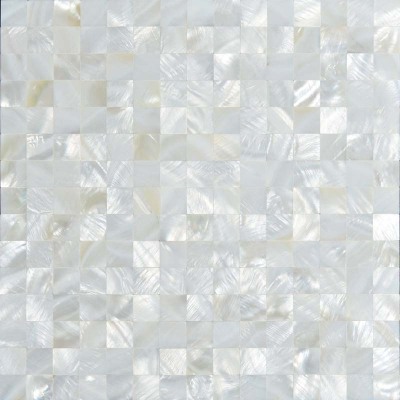 White Mother of Pearl Tile Seamless Square Shell Mosaic