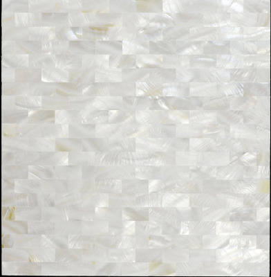 White Pearl Shell Tile 8mm Pad Board Mini Brick Seamless Mosaic