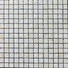 White Mother of Pearl Tile Square Curved Shell Mosaic