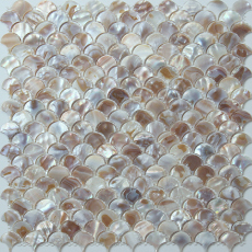 Mother of Pearl Backsplash Iridescent White Fish Scale Shell Mosaic Tile