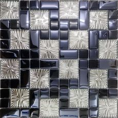 Glossy Glass Backsplash Tile Snowflake Mosaic Floor and Wall Tiles