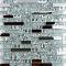 Zebra Pattern Glass and Metal Linear Mosaic Wall Tile