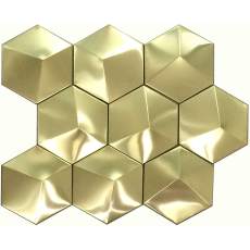 Gold Metal Tile Backsplash Pyramid Stainless Steel Wall Tiles