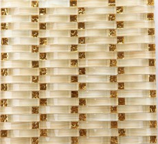 Glass Wall Tile Hand Painted Arched Bridge Pattern
