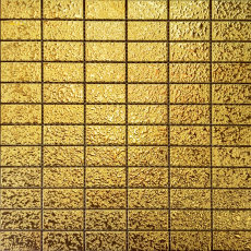 Gold Ceramic Floor & Wall Tile Non-slip Glazed Porcelain Mosaic Sheet